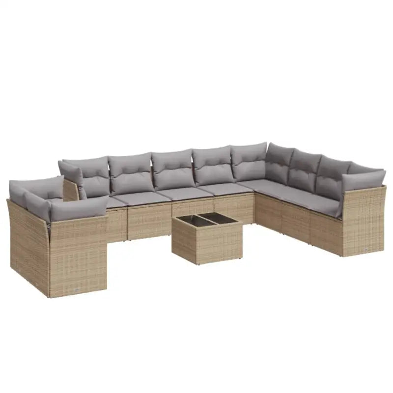 Lounge Tuinset met poly rattan en beige materiaal voor buitengebruik - Tuinsets
