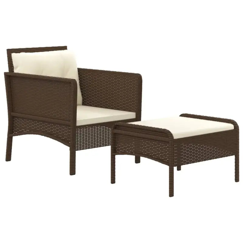 Lounge Tuinset met Poly Rattan en metalen frame voor comfortabele zit - Tuinsets