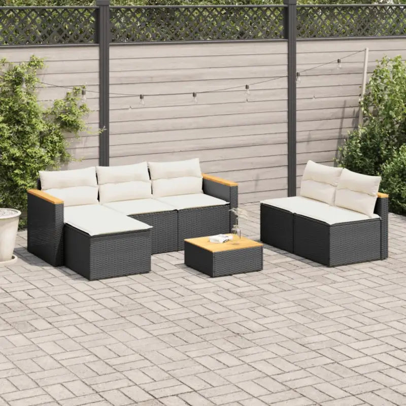 Lounge Tuinset met wasbare hoes en gepoedercoat staal in bruin materiaal - Zwart - Tuinsets
