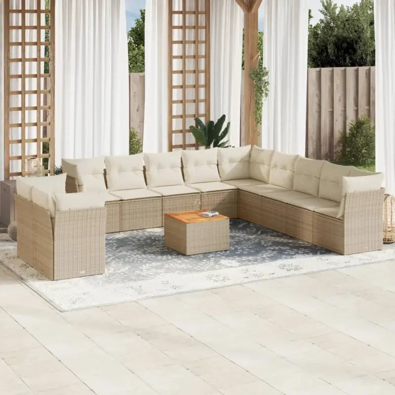 Lounge Tuinset met waterdichte tas en beige materiaal van gepoedercoat staal - beige en crèmekleurig - Tuinsets