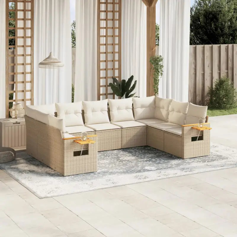 Lounge tuinset met waterdichte tas en beige materiaal van gepoedercoat staal - beige en crèmekleurig / Zonder tafel