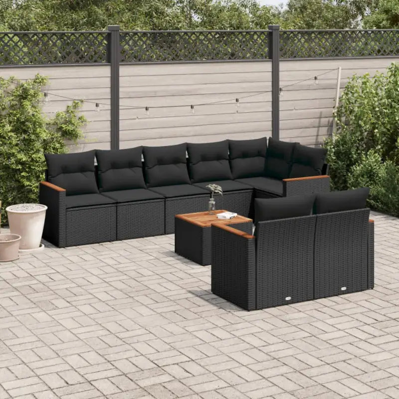 Lounge Tuinset met Waterdichte Tas Grijs Materiaal en Gepoedercoat Staal - Zwart / Met tafel - Tuinsets