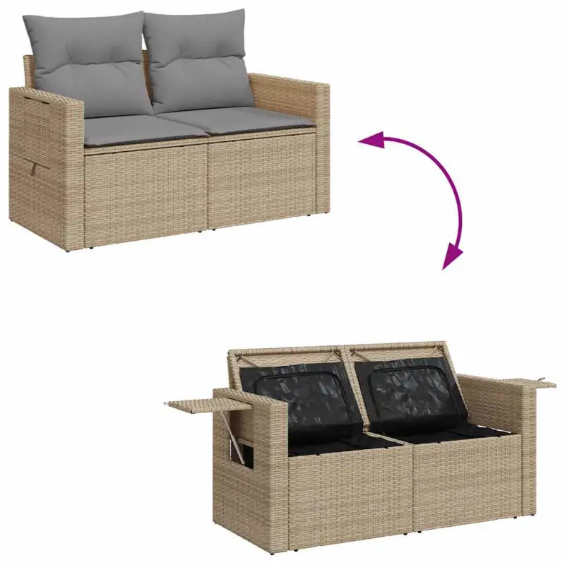Lounge Tuinset met waterdichte zak en beige materiaal - Tuinsets