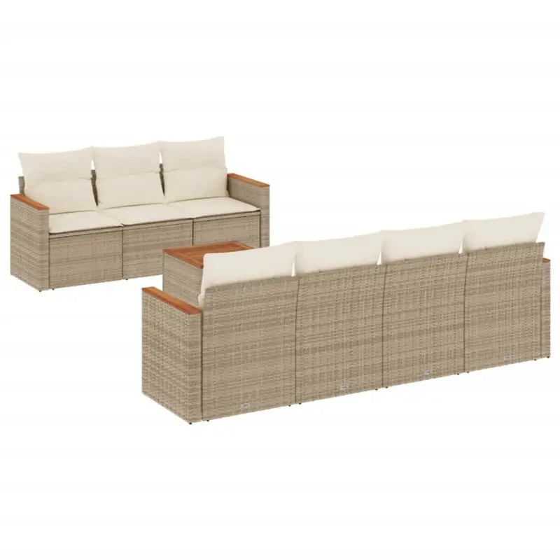 Lounge Tuinset van Beige Materiaal en Gepoedercoat Staal - Tuinsets