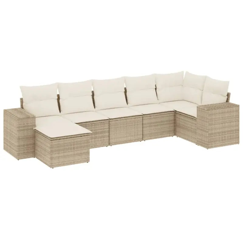 Lounge Tuinset van Gepoedercoat Staal in Beige voor Buitenplezier - Tuinsets