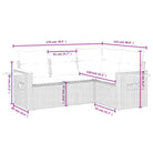 Lounge tuinset van grijs materiaal en gepoedercoat staal met comfortabele afmetingen - Tuinsets