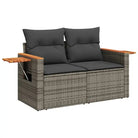 Lounge tuinset van grijs materiaal en gepoedercoat staal met comfortabele afmetingen - Tuinsets