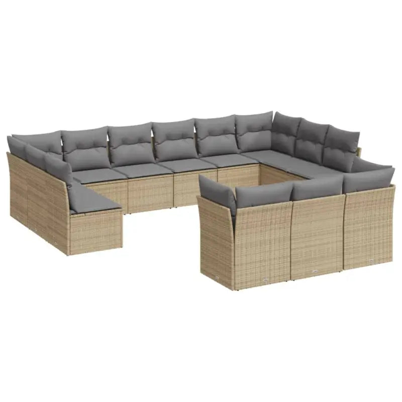 Lounge tuinset van Poly Rattan met comfortabele zitervaring en gepoedercoat staal - Tuinsets