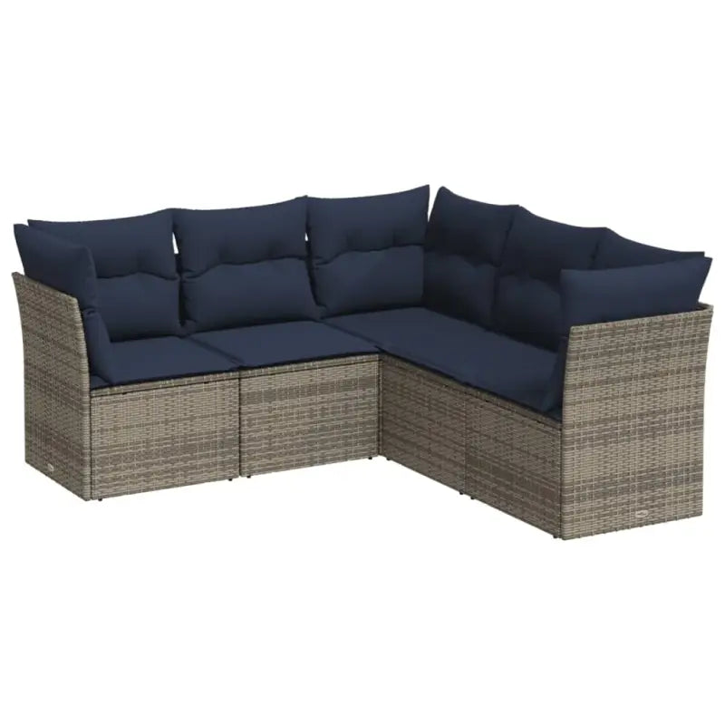 Lounge tuinset van poly rattan met comfortabele zitervaring en gepoedercoat staal - Tuinsets