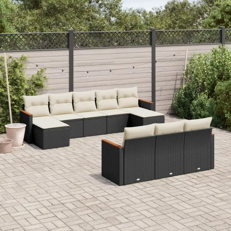 Lounge Tuinset van Zwart Gepoedercoat Staal met Comfortabele Afmetingen - Tuinsets