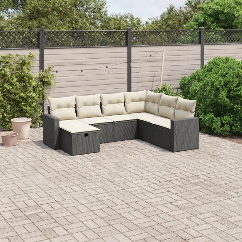 Lounge tuinset van zwart gepoedercoated staal met perfecte afmetingen - Tuinsets