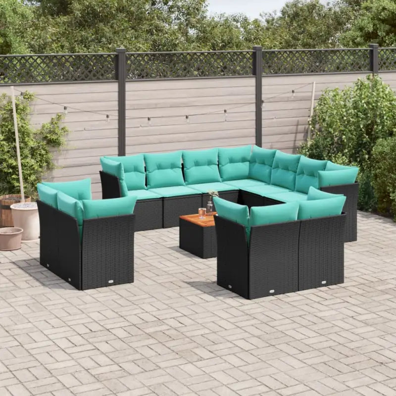 Lounge tuinsets met poly rattan en gepoedercoat staal afmetingen - Tuinsets