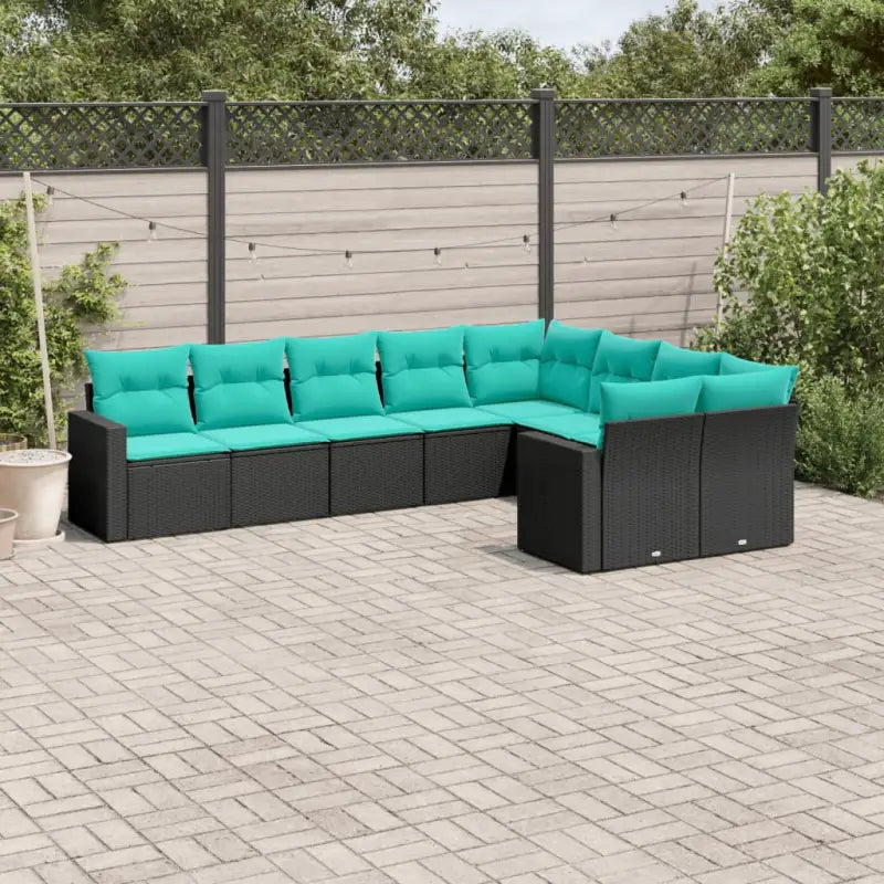 Lounge tuinsets van zwart materiaal en gepoedercoat staal afmetingen - Tuinsets