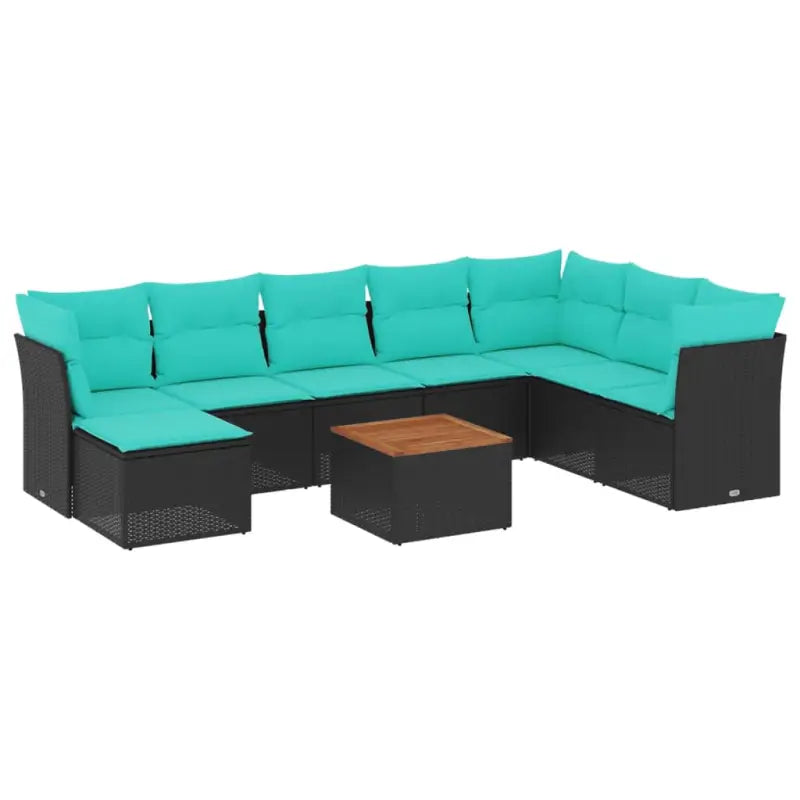 Lounge tuinsets van zwart materiaal met gepoedercoat staal afmetingen - Tuinsets