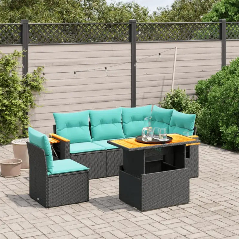 Lounge tuinstel in grijs materiaal met waterdichte tas en gepoedercoat staal - Zwart / zonder opbergruimte - Tuinsets