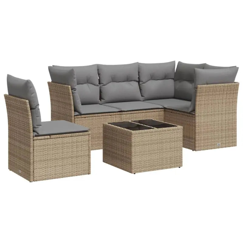 Lounge tuinstoel in beige materiaal met gepoedercoat staal afmetingen - Tuinsets