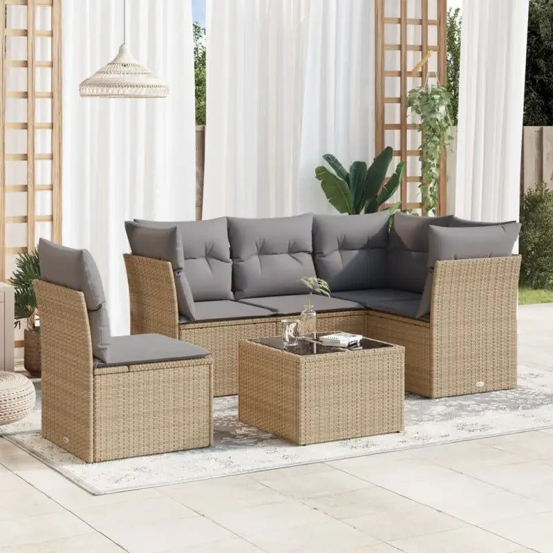 Lounge tuinstoel in beige materiaal met gepoedercoat staal afmetingen - Tuinsets