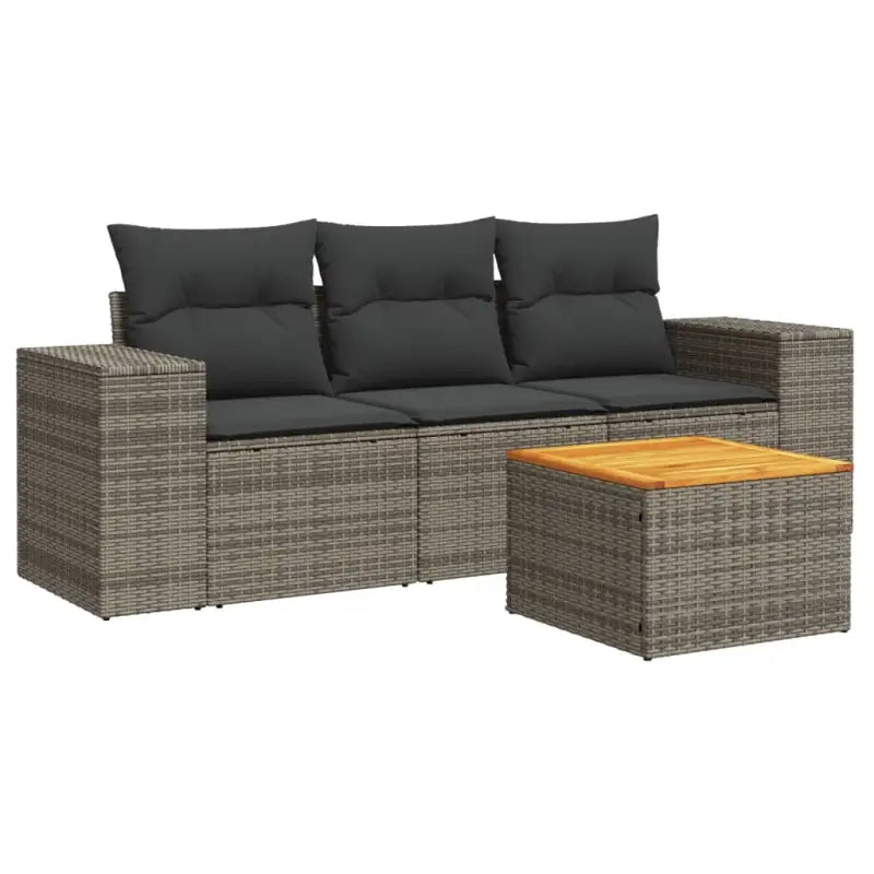 Lounge tuinstoel set met waterdichte tas en grijs gepoedercoat staal - Tuinsets
