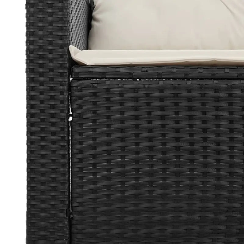 Lounge tuinstoelen in zwart materiaal met natuurlijke afwerking en afmetingen - Tuinsets