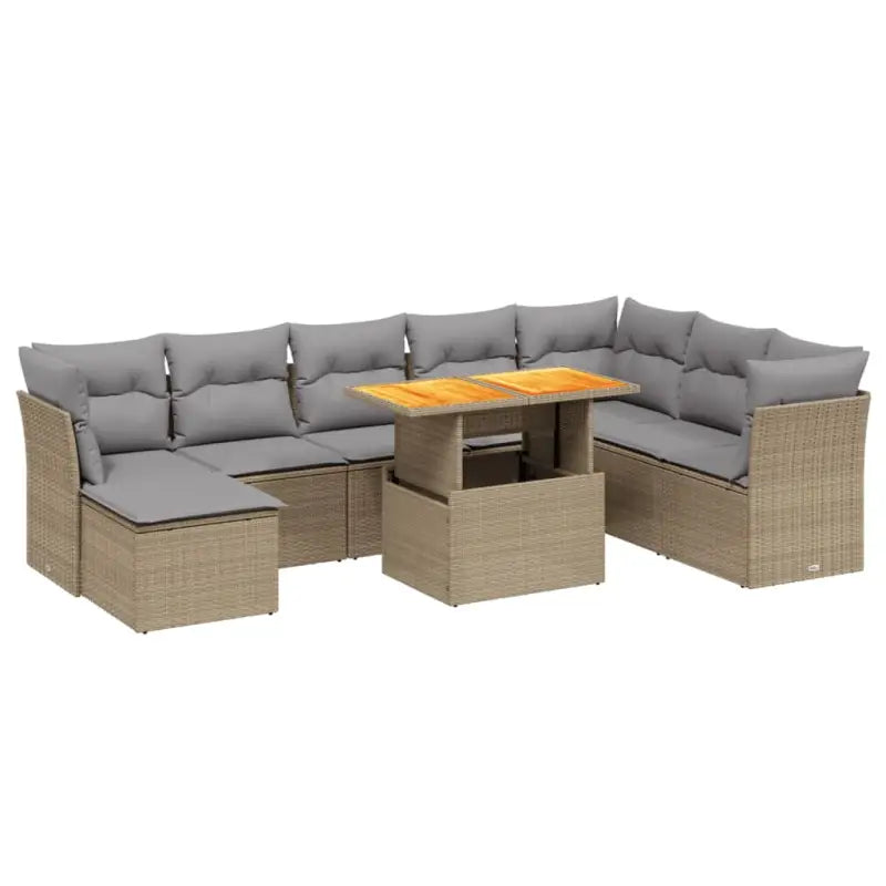 Lounge tuinstoelset van beige materiaal en gepoedercoat staal - Tuinsets
