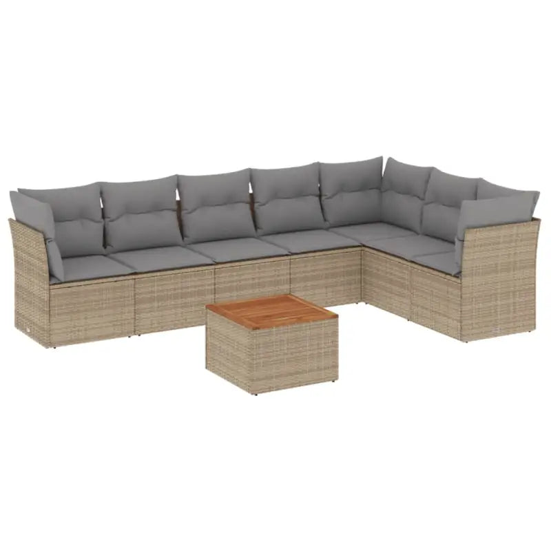 Lounge tuintafel set met poly rattan en gepoedercoat staal afmetingen - Tuinsets