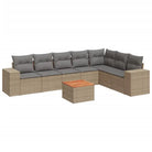 Loungebank in beige materiaal met gepoedercoat staal afmetingen - Tuinsets