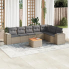 Loungebank in beige materiaal met gepoedercoat staal afmetingen - Tuinsets