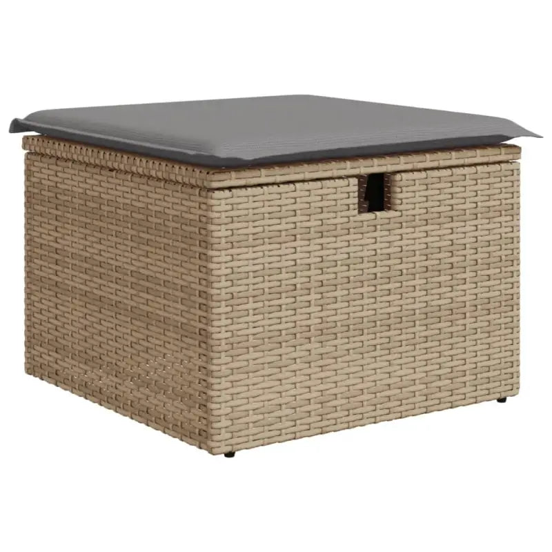 Loungebank in beige materiaal met gepoedercoat staal afmetingen - Tuinsets
