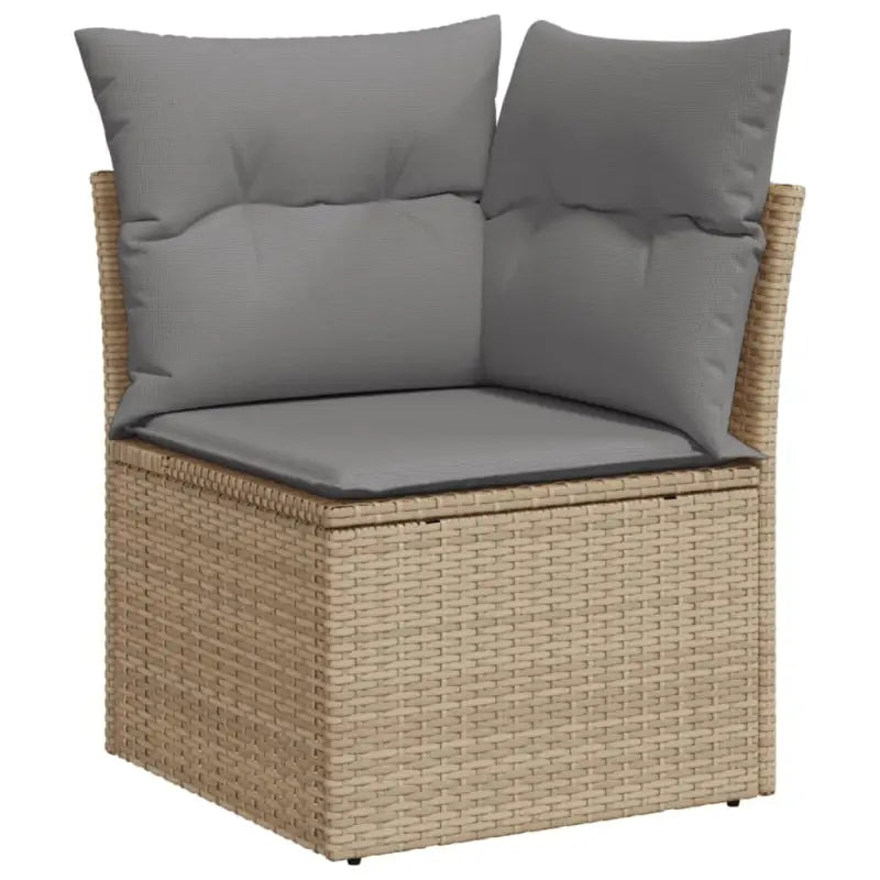 Loungebank met beige materiaal en gepoedercoat staal afmetingen - Tuinsets