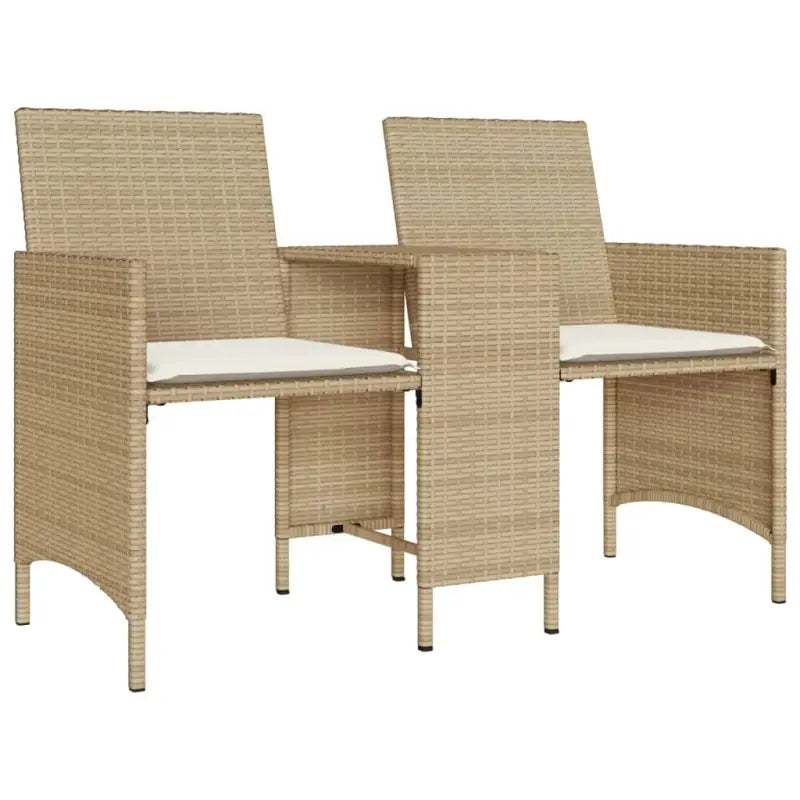Loungebank met poly rattan en wasbare hoes voor buitenruimte - Loungebanken