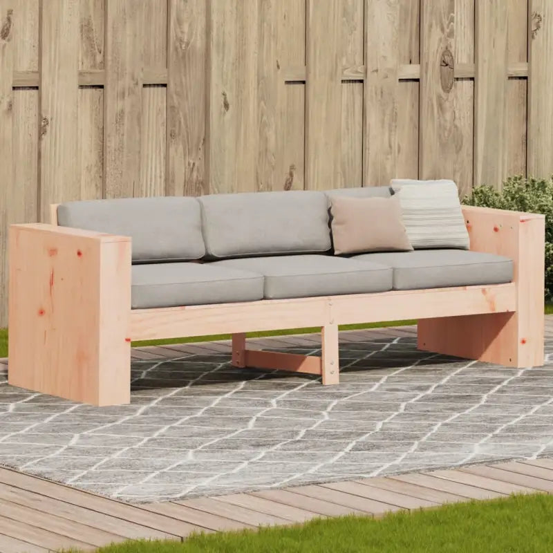 Loungebank van massief grenenhout voor tuin en terras - Natuurlijk douglashout / 189 x 60 x 62 cm / 1 - Loungebanken