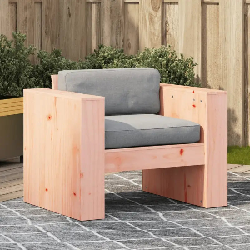 Loungebank van massief grenenhout voor tuin en terras - Natuurlijk douglashout / 79 x 60 x 62 cm / 1 - Loungebanken