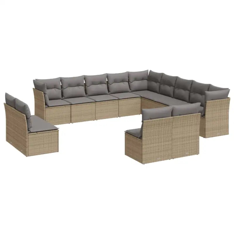 Loungebank van poly rattan met comfortabele zitervaring en gepoedercoat staal - Tuinsets