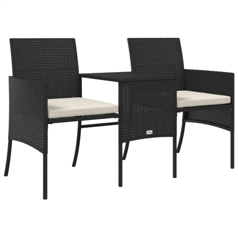 Loungebank van poly rattan met gepoedercoat staal en wasbare hoes - Loungebanken