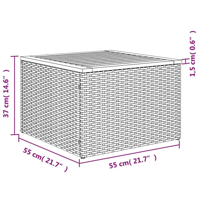 Loungebank voor buiten in grijs materiaal en gepoedercoat staal - Grijs - Tuinsets