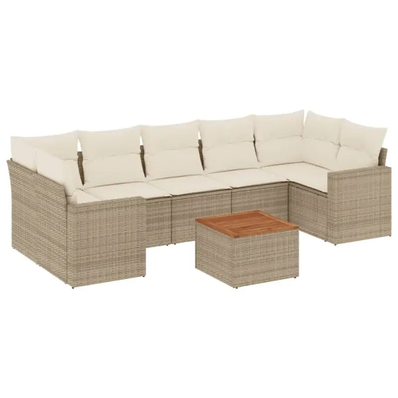 Loungebaset in beige materiaal van gepoedercoat staal met afmetingen - Tuinsets