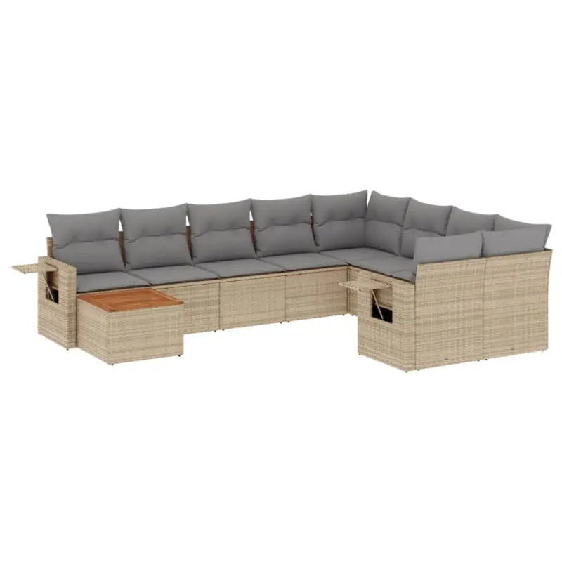 Loungeset in gemengd beige materiaal voor je tuin of terras - Tuinsets