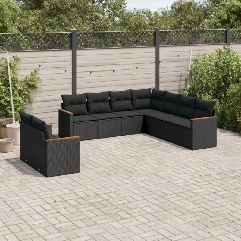 Loungeset in grijs materiaal met waterdichte tas en gepoedercoat staal - Zwart / Zonder tafel - Tuinsets