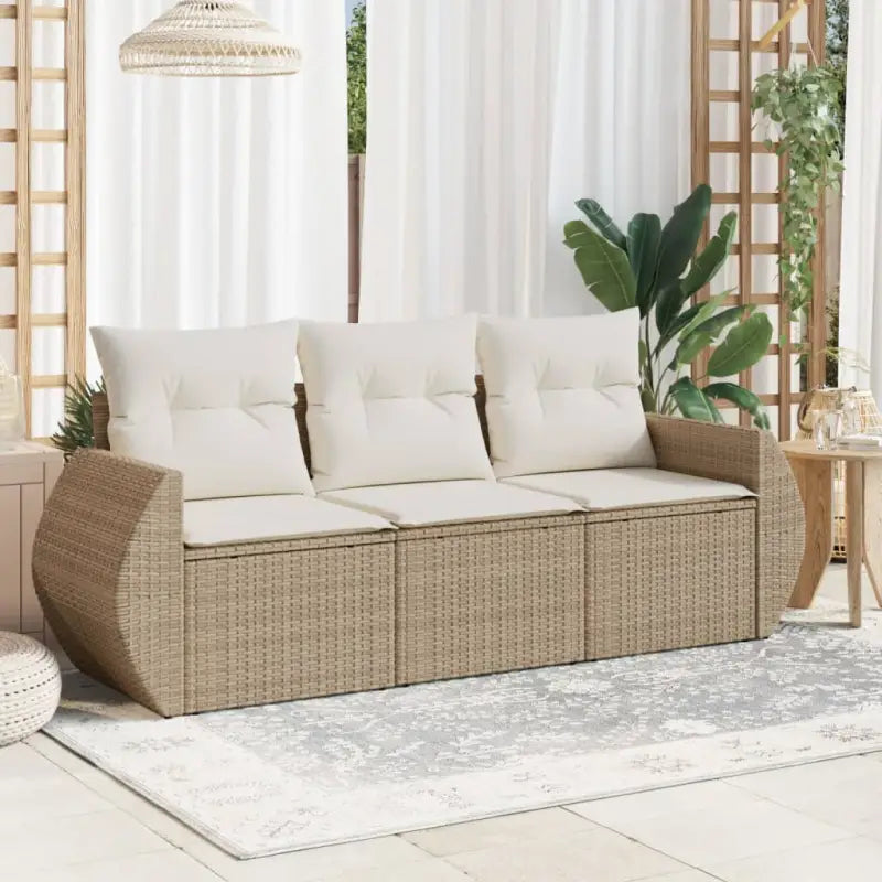 Loungeset met poly rattan en comfortabele zitervaring in gepoedercoat staal - Tuinsets