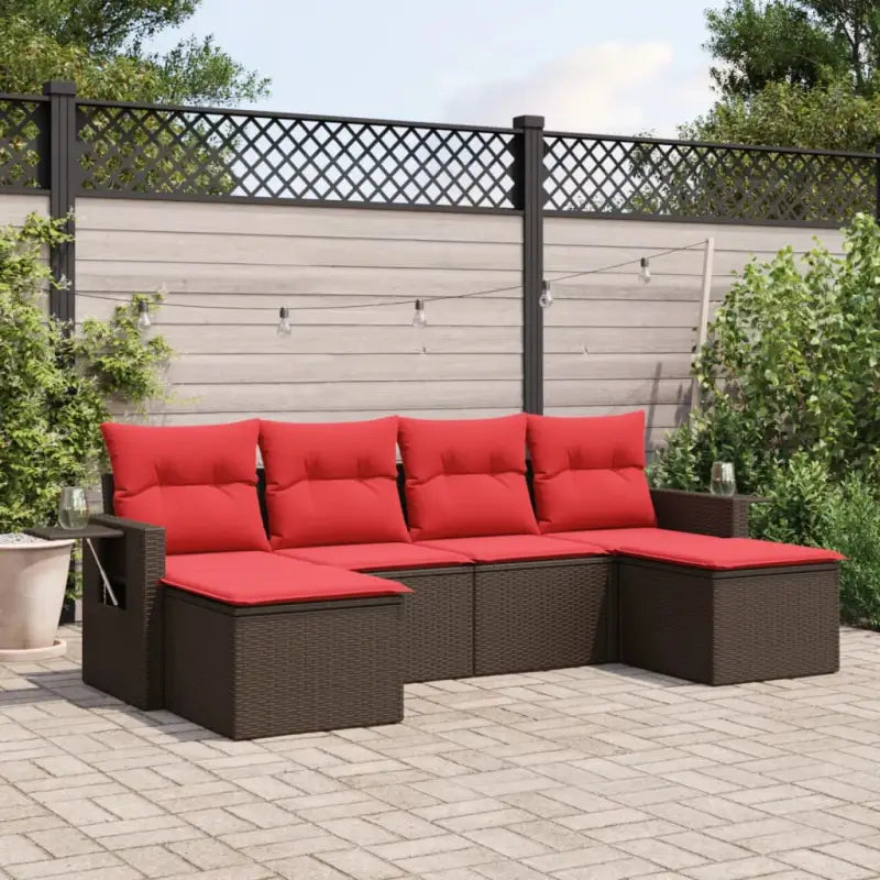 Loungeset met waterdichte tas en grijs materiaal van gepoedercoat staal - Bruin / Zonder tafel - Tuinsets