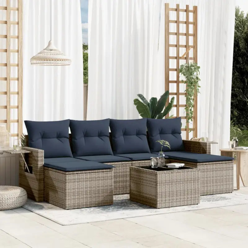 Loungeset met waterdichte tas en grijs materiaal van gepoedercoat staal - Tuinsets