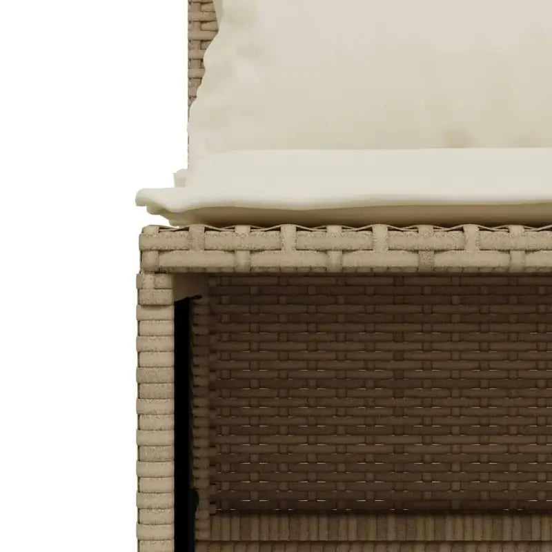 Loungeset van gepoedercoated staal met beige materiaal voor tuin en terras - Tuinsets