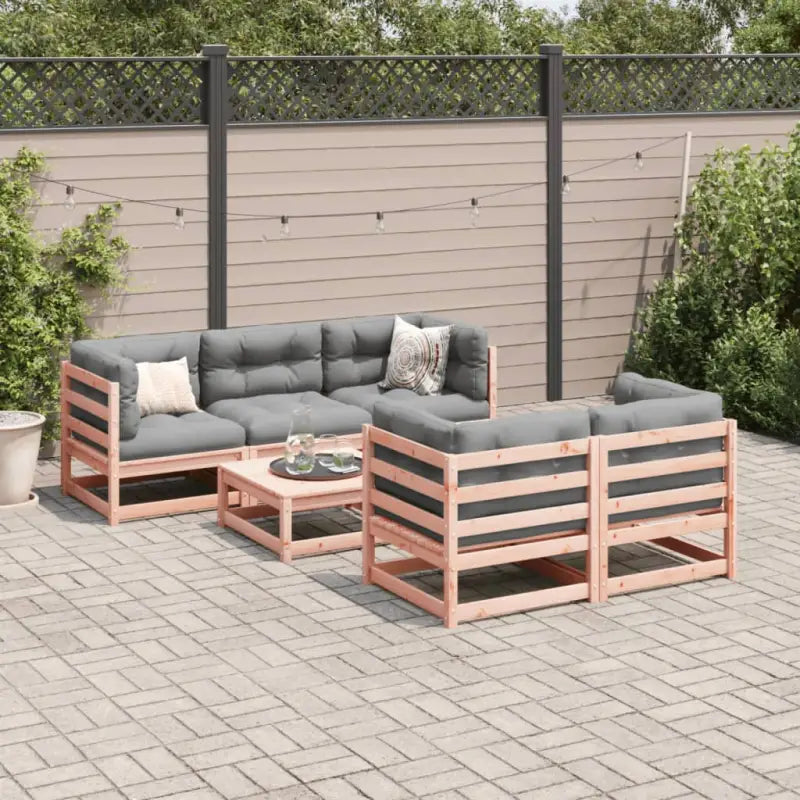 Loungeset van massief douglas vurenhout voor buitenruimte - Tuinsets