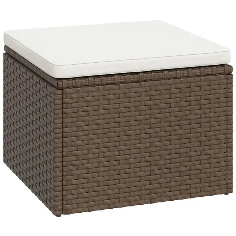 Loungeset van poly rattan en gepoedercoat staal in bruin materiaal - Tuinsets