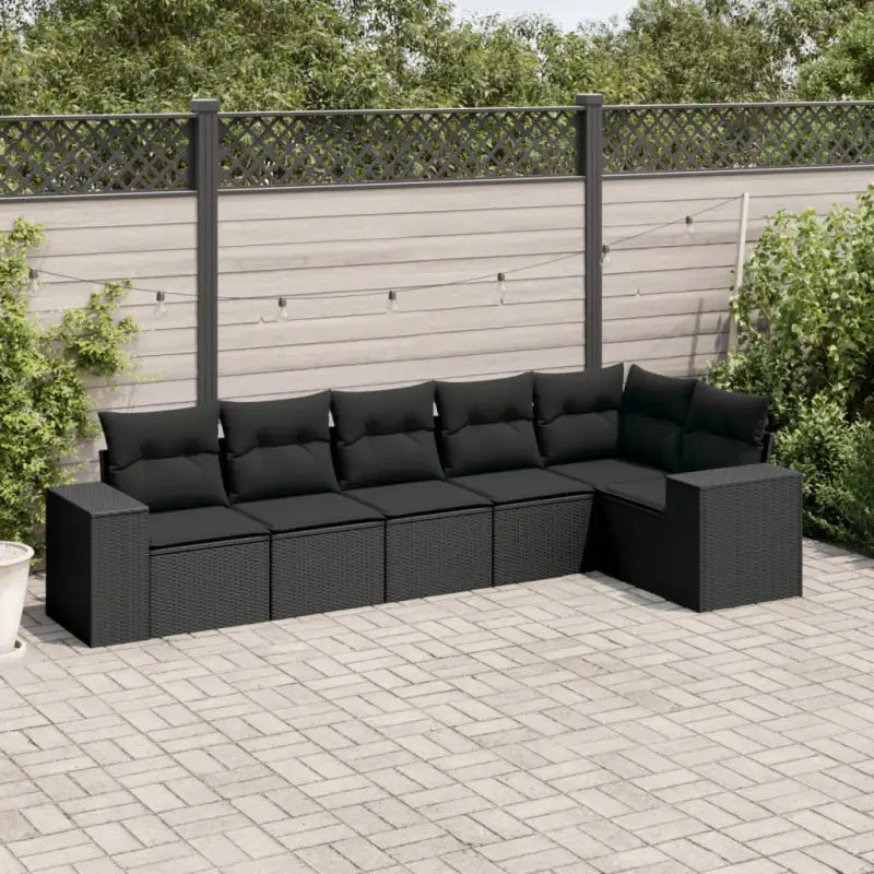 Loungeset voor tuin of terras met waterdichte tas en beige materiaal - Zwart / Zonder tafel - Tuinsets