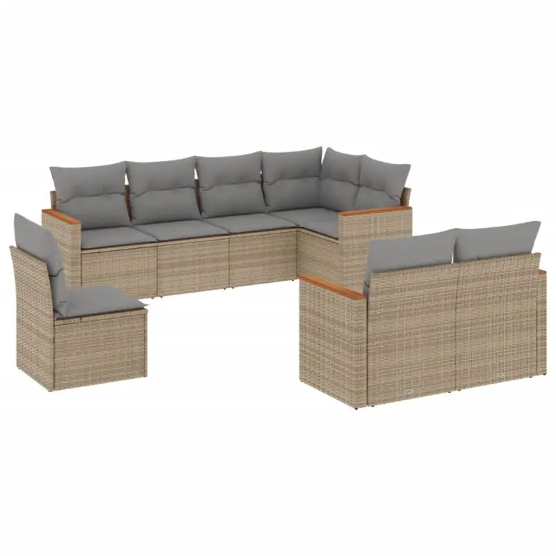 Loungestel in beige materiaal met waterdichte tas en gepoedercoat staal - Tuinsets
