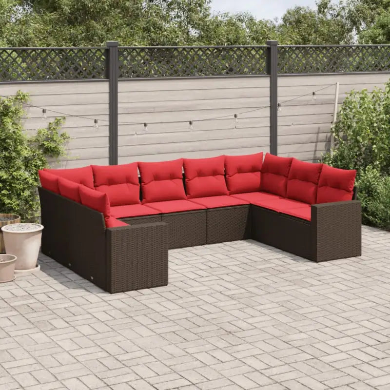 Loungetuinset in bruin materiaal van gepoedercoat staal met afmetingen - Tuinsets