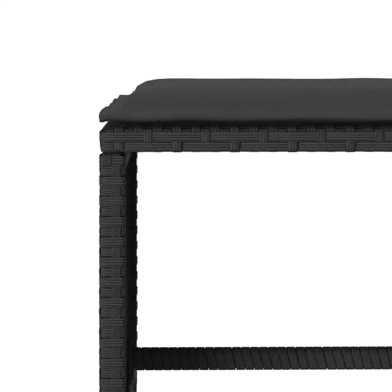 Loungetuinset in Zwart Materiaal met Poly Rattan en Gepoedercoat Staal - Tuinsets