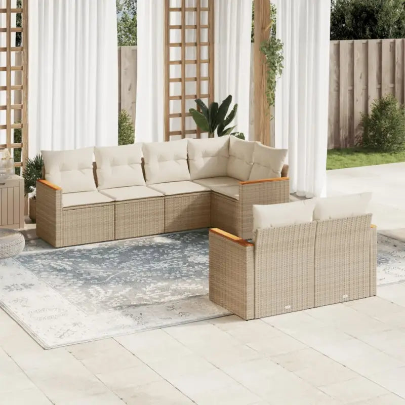 Loungetuinset met beige materiaal en gepoedercoat staal afmetingen - Tuinsets