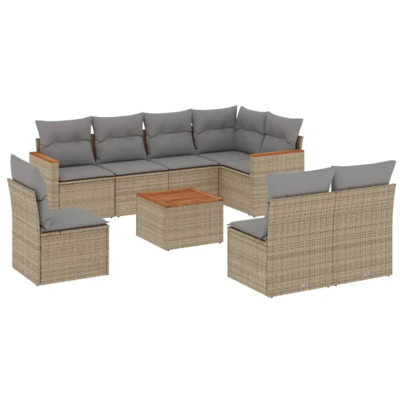 Loungetuinset met beige materiaal en gepoedercoat staal - Tuinsets
